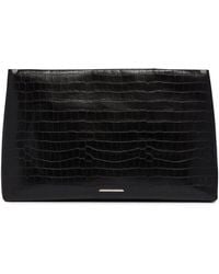 LA MAMA - Xxl Croc-Embossed Pouch - Lyst