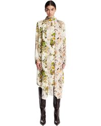 Acne Studios - Floral Silk Shirt Dress - Lyst