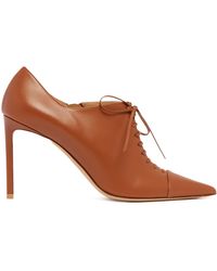 Francesco Russo - Leather Stiletto Lace-Up Shoes - Lyst