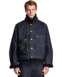 Sacai - Levi's X Dark Denim Sherpa Jacket - Lyst