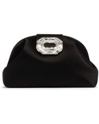 AMINA MUADDI - Camelia Satin Clutch - Lyst