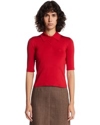 Gucci - Fine Stretch Silk Knit Polo Shirt - Lyst
