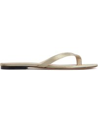 The Row - Sasha Velvet Flip-Flop Sandals - Lyst