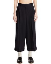 The Row - Lior Cropped Wool Pants - Lyst