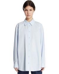 TOTEME - Camicia Oversize Azzurra - Lyst