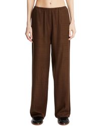 TOTEME - Pantaloni Monogram Marroni - Lyst