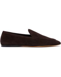 The Row - Suede Awar Low Loafers - Lyst