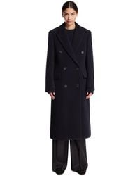 The Row - Double-Breasted Wool Coat - Lyst