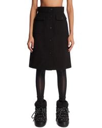 Moncler - Knee-Length Technical Twill Skirt - Lyst