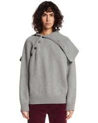 ARMARIUM - Asymmetric Buttoned Sweater - Lyst