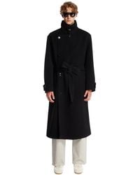 Lemaire - Wool Wrap Coat - Lyst