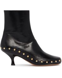 Chloé - Junie Leather Ankle Boots - Lyst