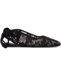 Magda Butrym - Lace-Up Lace Ballerinas - Lyst