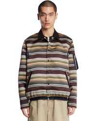 Sacai - Double-Layer Striped Jacket - Lyst