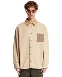 Loewe - Cotton Canvas Shirt Jacket - Lyst