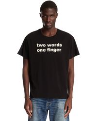 R13 - Two Words One Finger T-Shirt - Lyst