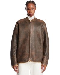 KHAITE - Ruban Leather Jacket - Lyst