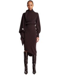 The Attico - Cashmere And Wool Midi Dress - Lyst