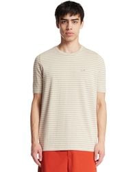 Lacoste - Striped Cotton T-Shirt - Lyst
