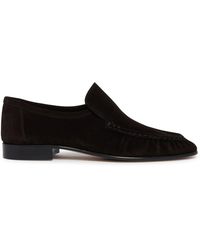 The Row - Two Suede Soft Loafers - Lyst