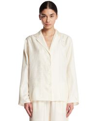 TOTEME - Top Monogram Bianco - Lyst