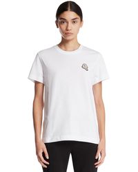 Moncler - Cotton T-Shirt With Patch - Lyst