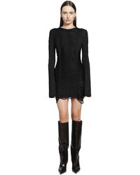 The Attico - Fringed Viscose Mini Dress - Lyst