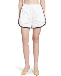 Prada - Cotton Poplin Shorts - Lyst
