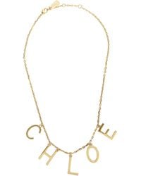 Chloé - The Letters Necklace - Lyst