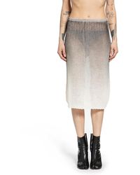 Maison Margiela - Sheer Knit Midi Skirt - Lyst