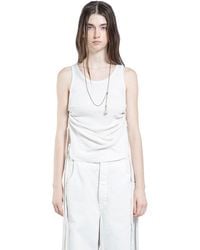 Ann Demeulemeester - Mara Wrinkled Cropped Tank Top - Lyst