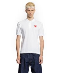 COMME DES GARÇONS PLAY - Heart Cotton Piqué Polo Shirt - Lyst