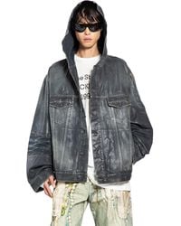 Acne Studios - Giacca Di Jeans Con Cappuccio - Lyst