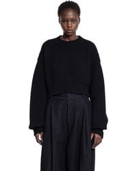 Uma Wang - Cropped Ribbed Knit Sweater - Lyst