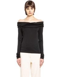 Max Mara - Wool Off-The-Shoulder Top - Lyst