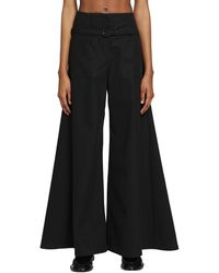 Courreges - Cotton Canvas Palazzo Pants - Lyst