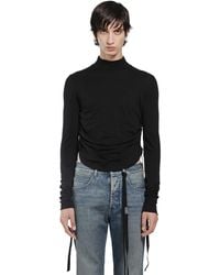 Ann Demeulemeester - Lenart Wrinkled Mock Neck Top - Lyst