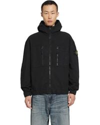 Stone Island - 1200011 Cotton Ripstop Hooded Overshirt - Lyst