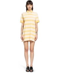 Prada - Striped Cotton Piqué Polo Mini Dres - Lyst