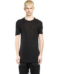 Thom Krom - Spliced Viscose Linen T-Shirt - Lyst
