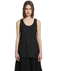 TOTEME - Crinkled Cotton Tank Top - Lyst