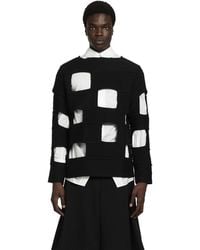 Comme des Garçons - Cut-Out Cotton Nylon Sweater - Lyst