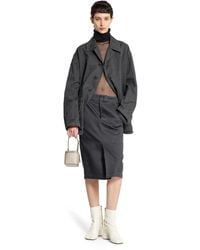 Maison Margiela - Body A Collo Alto In Nylon Trasparente - Lyst