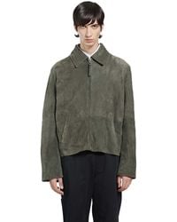 Loewe - Suede Zip-Up Jacket - Lyst