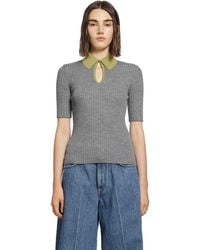 Jil Sander - Lightweight Ribbed Wool Polo - Lyst