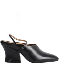 Jil Sander - Leather Block Heel Mules - Lyst