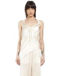 Yehuafan - Silk Satin Sleeveless Top - Lyst