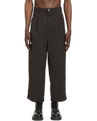 Comme des Garçons - Pleated Cotton Canvas Trousers - Lyst