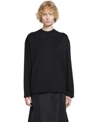 Jil Sander - Cotton Crewneck Long Sleeve T-Shirt - Lyst