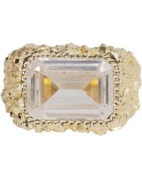 Veneda Carter - Rectangle Crystal Ring - Lyst